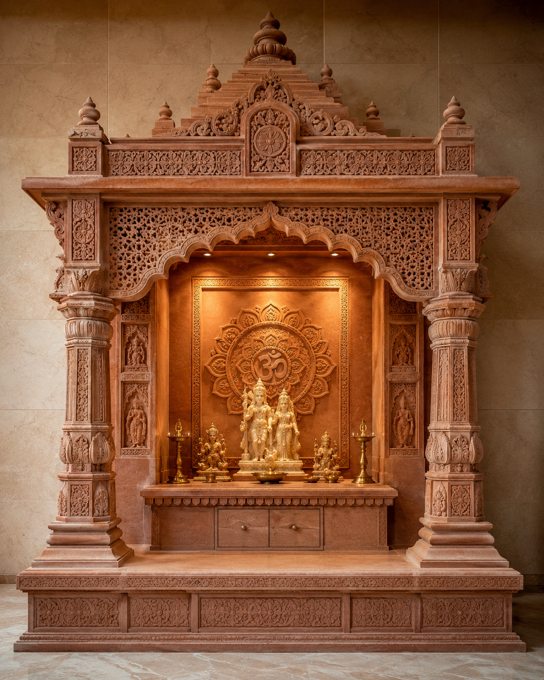 Traditional Floor Mandir